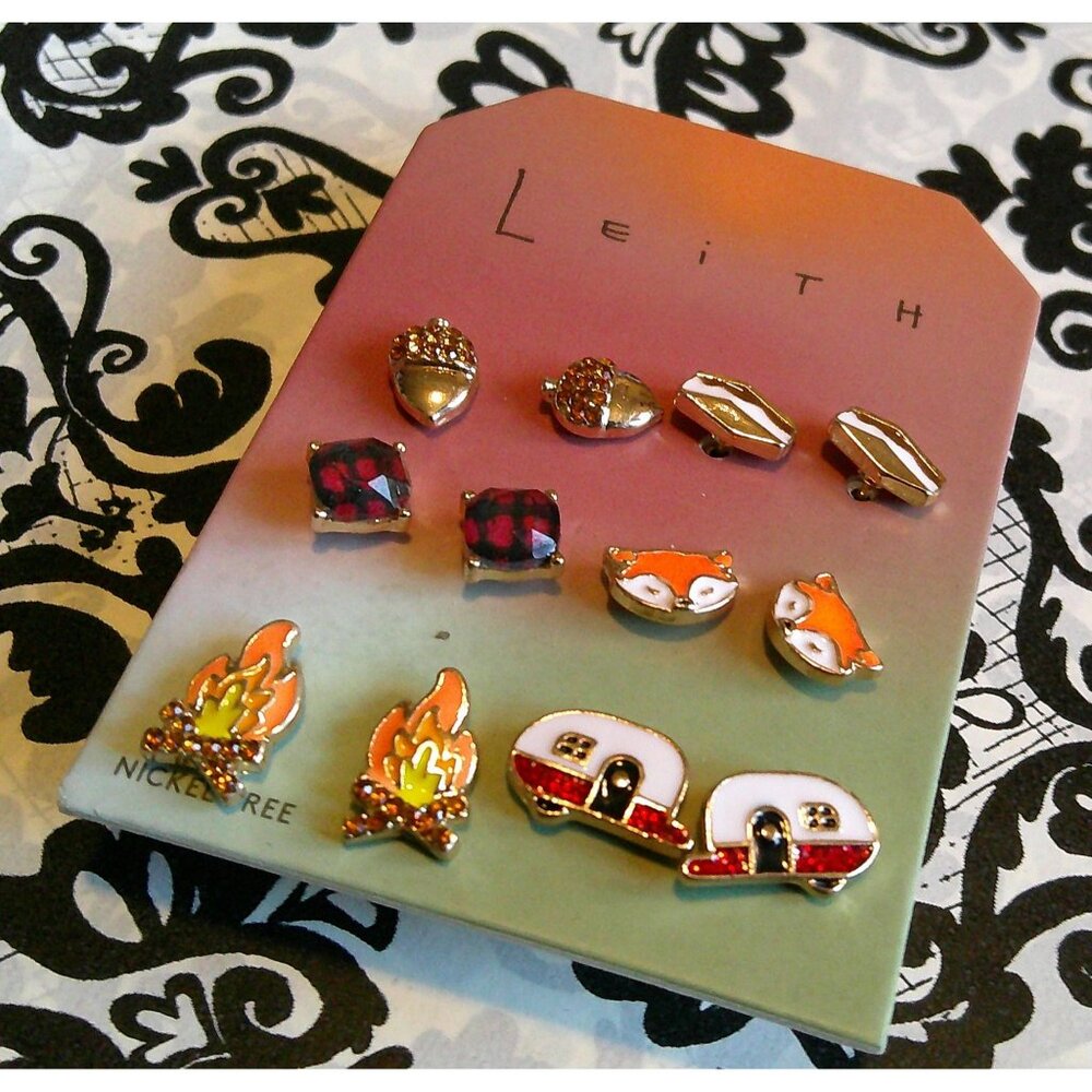 Leith Nickel Free Fall/Winter Stud Earrings Set - Picture 2 of 4